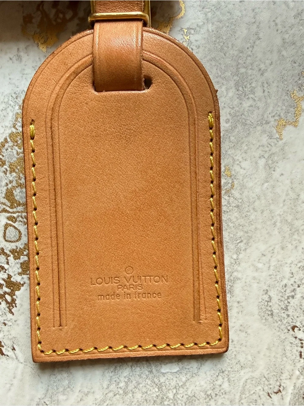 Louis Vuitton Vintage Large Vachetta Poignée & Porte-Adresse Luggage Tag Set